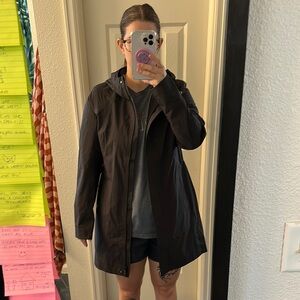 Lululemon Women's Black Hooded Rain Jacket